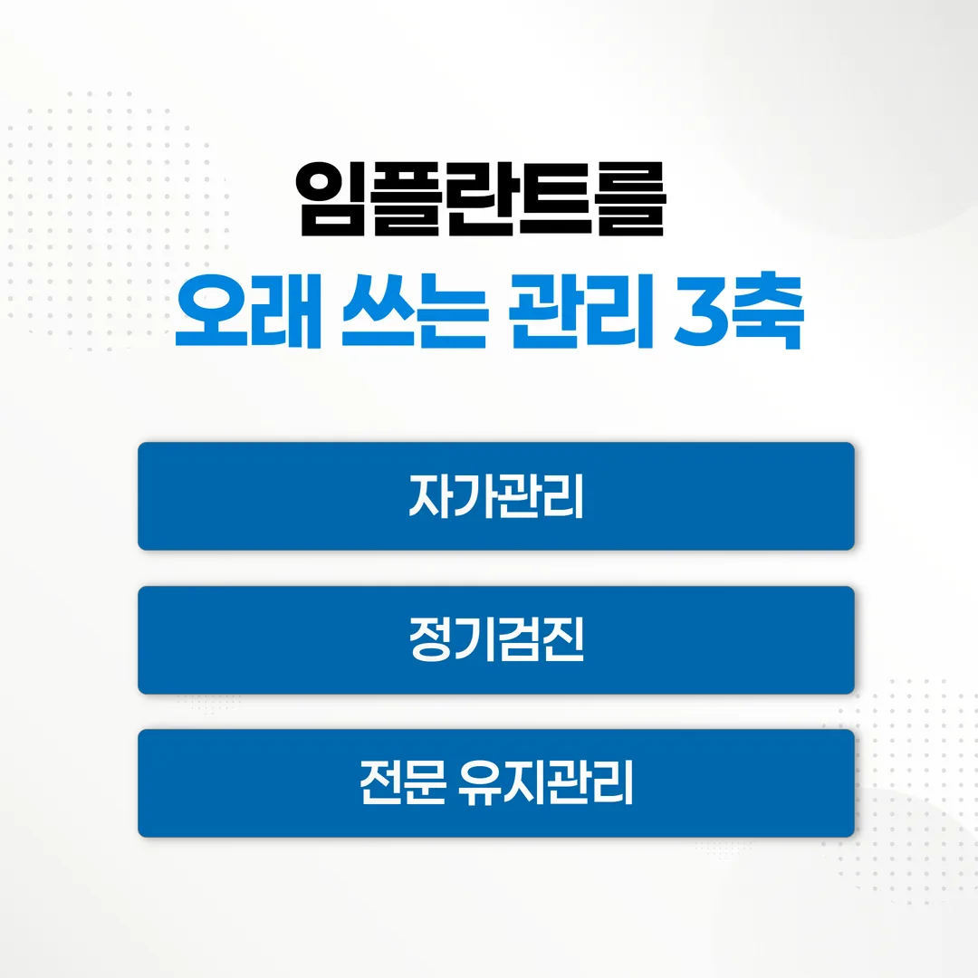 임플란트 오래 쓰는 관리 3가지 요약