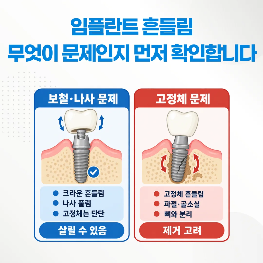 보철 문제와 고정체 문제를 구분한 도식
